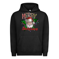 Pigment Black festive santa claus greeting Urban Hoodie - CowhideDigitalArt