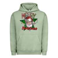 Pigment Oil Green festive santa claus greeting Urban Hoodie - CowhideDigitalArt