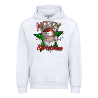 White festive santa claus greeting Urban Hoodie - CowhideDigitalArt