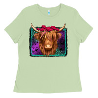 Matcha halloween highland cow Ladies Tee - Jasminsmagicworld