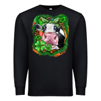 Black St. Patrick's day cow Premium Sweatshirt - FaDigitalArtStudio