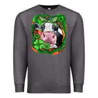 Charcoal Heather St. Patrick's day cow Premium Sweatshirt - FaDigitalArtStudio