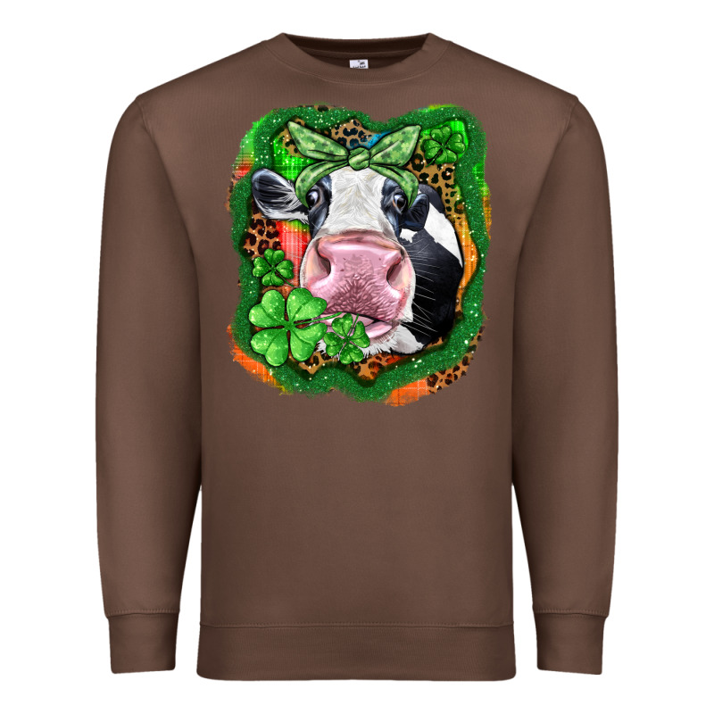 St. Patrick's Day Cow Premium Sweatshirt by FaDigitalArtStudio | Teevron