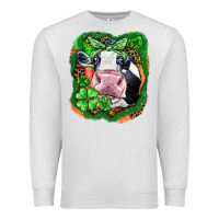 Oatmeal Heather St. Patrick's day cow Premium Sweatshirt - FaDigitalArtStudio