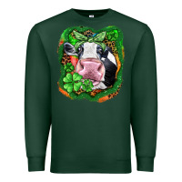 Sports Green St. Patrick's day cow Premium Sweatshirt - FaDigitalArtStudio