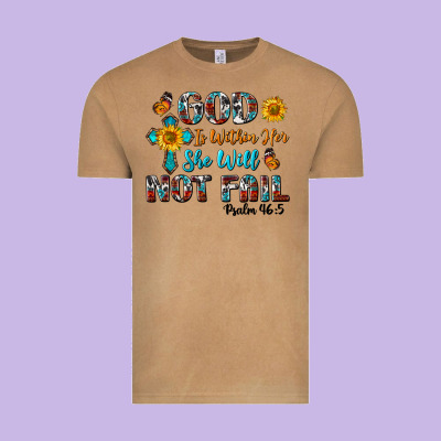 God Is Within Her She Will Not Fail Vintage Tee Designed By Bundleandbundleshop