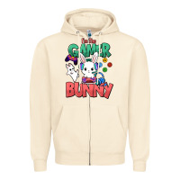 Sandshell I'm the game Bunny Easter day Zipper Hoodie - HowdyJamesFarm
