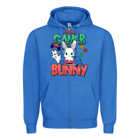 True Royal I'm the game Bunny Easter day Zipper Hoodie - HowdyJamesFarm