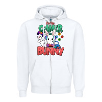 White I'm the game Bunny Easter day Zipper Hoodie - HowdyJamesFarm