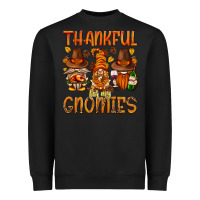 Black thankful for my gnomies Heavyweight Sweatshirt - NancyCooperArtShop
