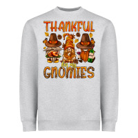 Heather Grey thankful for my gnomies Heavyweight Sweatshirt - NancyCooperArtShop