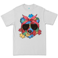 Dove Grey autism awareness bear Premium Tee - MaliasSmallBusiness