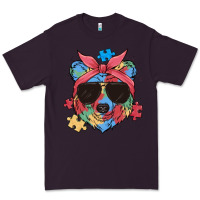 Plum autism awareness bear Premium Tee - MaliasSmallBusiness