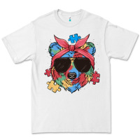 White autism awareness bear Premium Tee - MaliasSmallBusiness