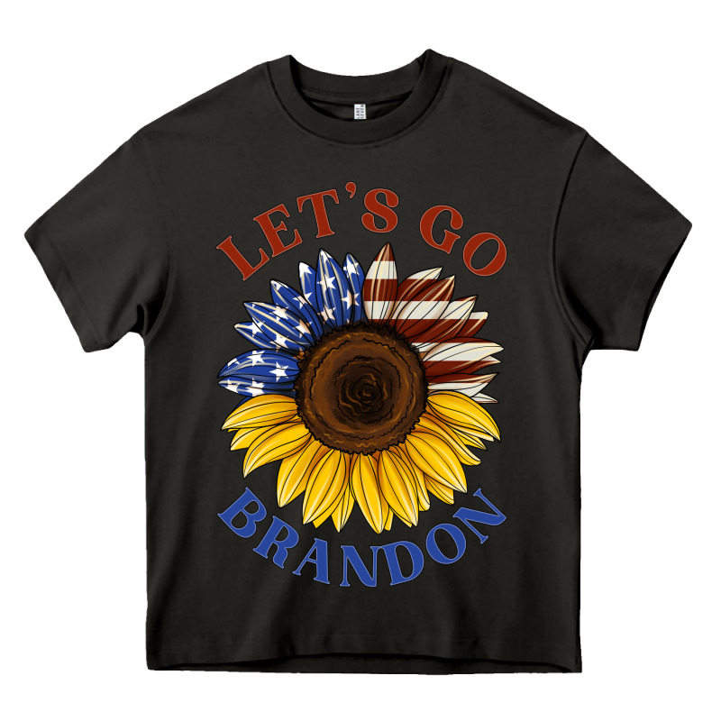 American Flag Sunflower Heavy Core Tee by Jasminsmagicworld | Teevron