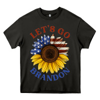 Asphalt American flag sunflower Heavy Core Tee - Jasminsmagicworld