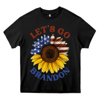 Black American flag sunflower Heavy Core Tee - Jasminsmagicworld