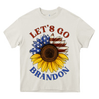 Cream American flag sunflower Heavy Core Tee - Jasminsmagicworld