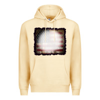 Pina Colada America Wood Flag with bBeach Effect Premium Hoodie - CowCowDesign