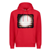 Red America Wood Flag with bBeach Effect Premium Hoodie - CowCowDesign