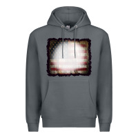Rock America Wood Flag with bBeach Effect Premium Hoodie - CowCowDesign