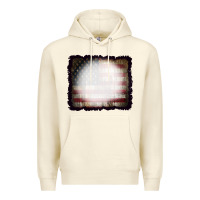 Sandshell America Wood Flag with bBeach Effect Premium Hoodie - CowCowDesign