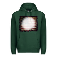 Sports Green America Wood Flag with bBeach Effect Premium Hoodie - CowCowDesign