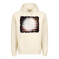 Tofu America Wood Flag with bBeach Effect Premium Hoodie - CowCowDesign