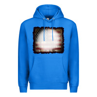 True Royal America Wood Flag with bBeach Effect Premium Hoodie - CowCowDesign