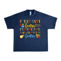 Navy if they can't learn the way we teach teach the  wa Urban Heavy Tee - LillyAllenDesigns
