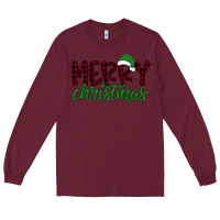 Burgundy Merry Christmas Long Sleeve Tee - Bettercallsaul