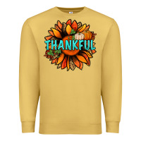 Antique Gold thankful with sunflower bbs Premium Sweatshirt - BundleAndBundleShop