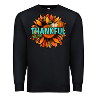 Black thankful with sunflower bbs Premium Sweatshirt - BundleAndBundleShop