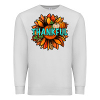Dove Grey thankful with sunflower bbs Premium Sweatshirt - BundleAndBundleShop