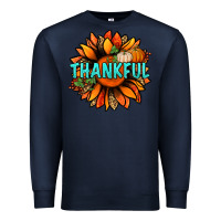 Navy thankful with sunflower bbs Premium Sweatshirt - BundleAndBundleShop