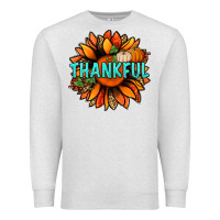 Oatmeal Heather thankful with sunflower bbs Premium Sweatshirt - BundleAndBundleShop