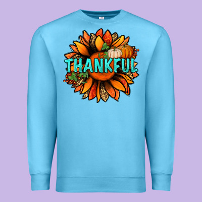 Thankful With Sunflower Bbs Premium Sweatshirt Designed By Bundleandbundleshop