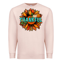Pale Pink thankful with sunflower bbs Premium Sweatshirt - BundleAndBundleShop
