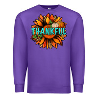 Purple thankful with sunflower bbs Premium Sweatshirt - BundleAndBundleShop