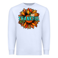 White thankful with sunflower bbs Premium Sweatshirt - BundleAndBundleShop