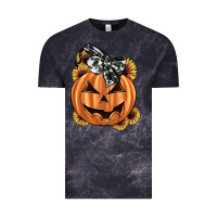 Cloud Black sunflower pumpkin Vintage Tee - JahusDesignShop