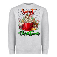 Heather Grey Sweet christmas Heavyweight Sweatshirt - NancyCooperArtShop