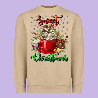 Sweet Christmas Heavyweight Sweatshirt Designed By Nancycooperartshop