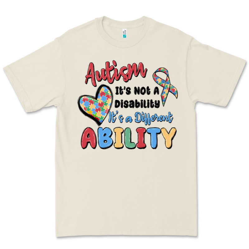 Autism It's Not A Disability It's A Different Abil Premium Tee by MaliasSmallBusiness | Teevron