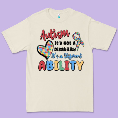 Autism It's Not A Disability It's A Different Abil Premium Tee Designed By Maliassmallbusiness