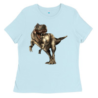 Baby Blue Tyrannosaurus T rex Ladies Tee - LillyAllenDesigns
