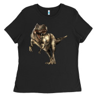 Black Tyrannosaurus T rex Ladies Tee - LillyAllenDesigns
