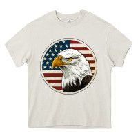 Cream American Bald Eagle Heavy Core Tee - Jasminsmagicworld