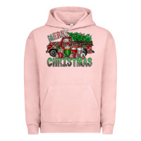 Pigment Salmon merry christmas  truck Urban Hoodie - CowhideDigitalArt