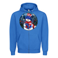True Royal Patriotic snowman ornament 4th of july Zipper Hoodie - HowdyJamesFarm